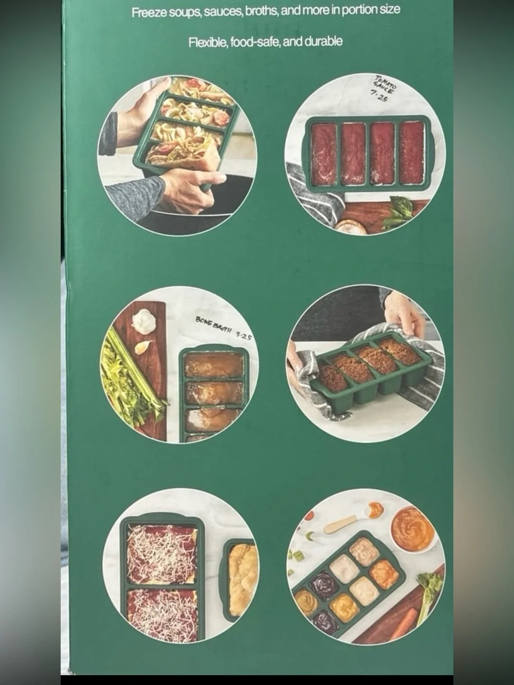MIU food grade silicone freezer trays with lids 5 pack tray set reusable NEW